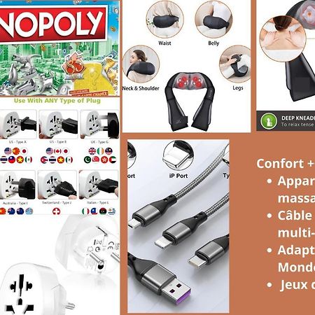 Mona Lisa : Superbe Loft Centre Ville - Parking Gratuit - Wifi Ultra Rapide-Appareil Massage-Netflix-Jeu Societe Troyes Luaran gambar